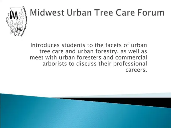 Midwest Urban Tree Care Forum