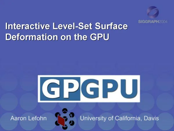 Interactive Level-Set Surface Deformation on the GPU
