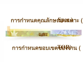 Spec. TOR - slide 1