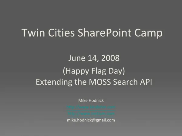 Twin Cities SharePoint Camp