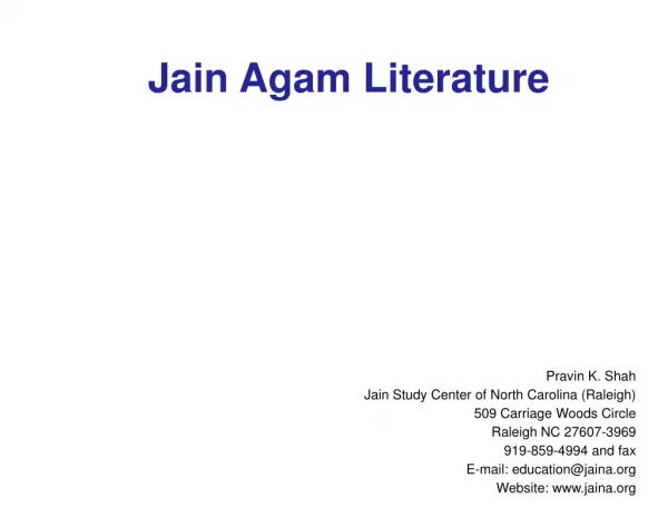 Jain Agam Literature