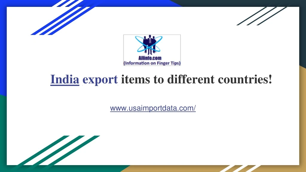 india export items to different countries