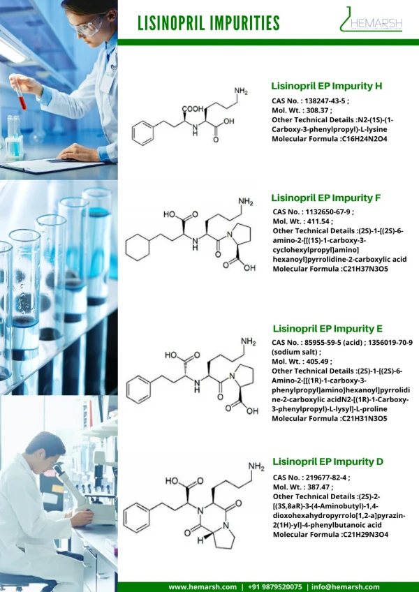 lisinopril impurities