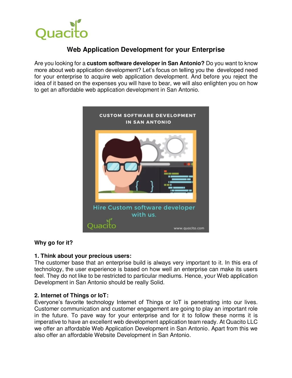 web application development for your enterprise