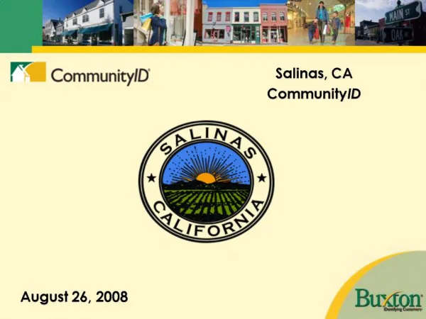 Salinas, CA CommunityID
