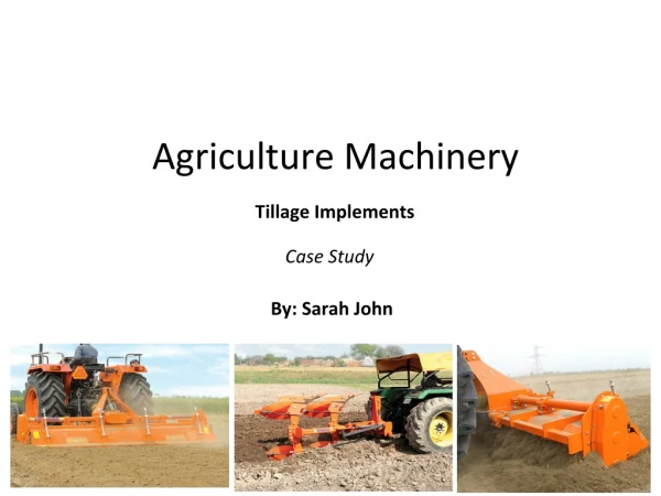 Tillage implements | Agriculture Machinery | Tractor Tillage Implements