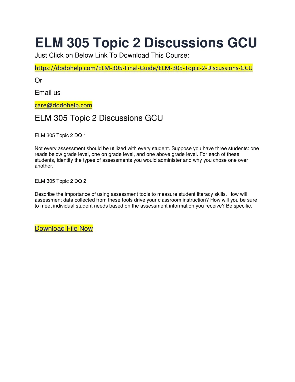 elm 305 topic 2 discussions gcu just click