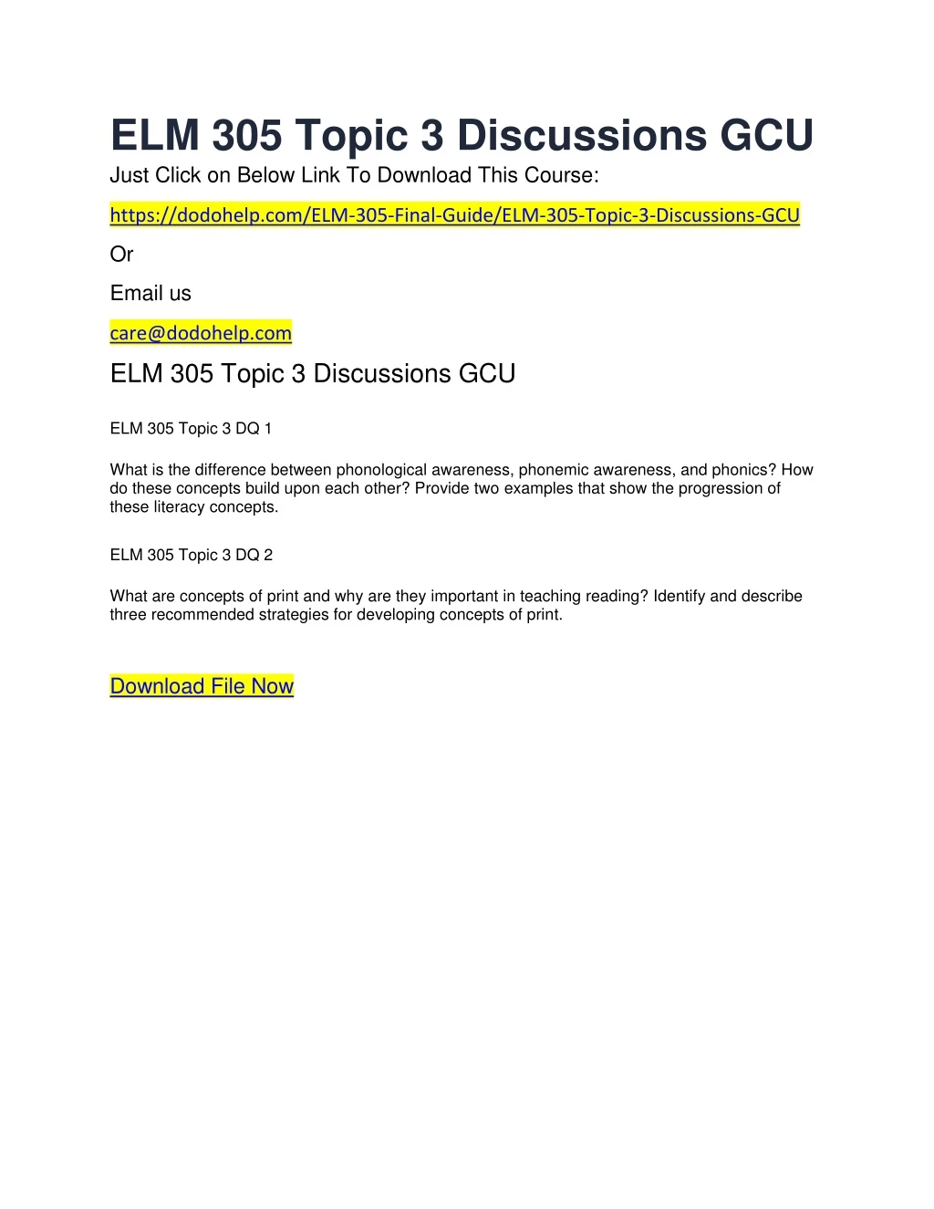 elm 305 topic 3 discussions gcu just click