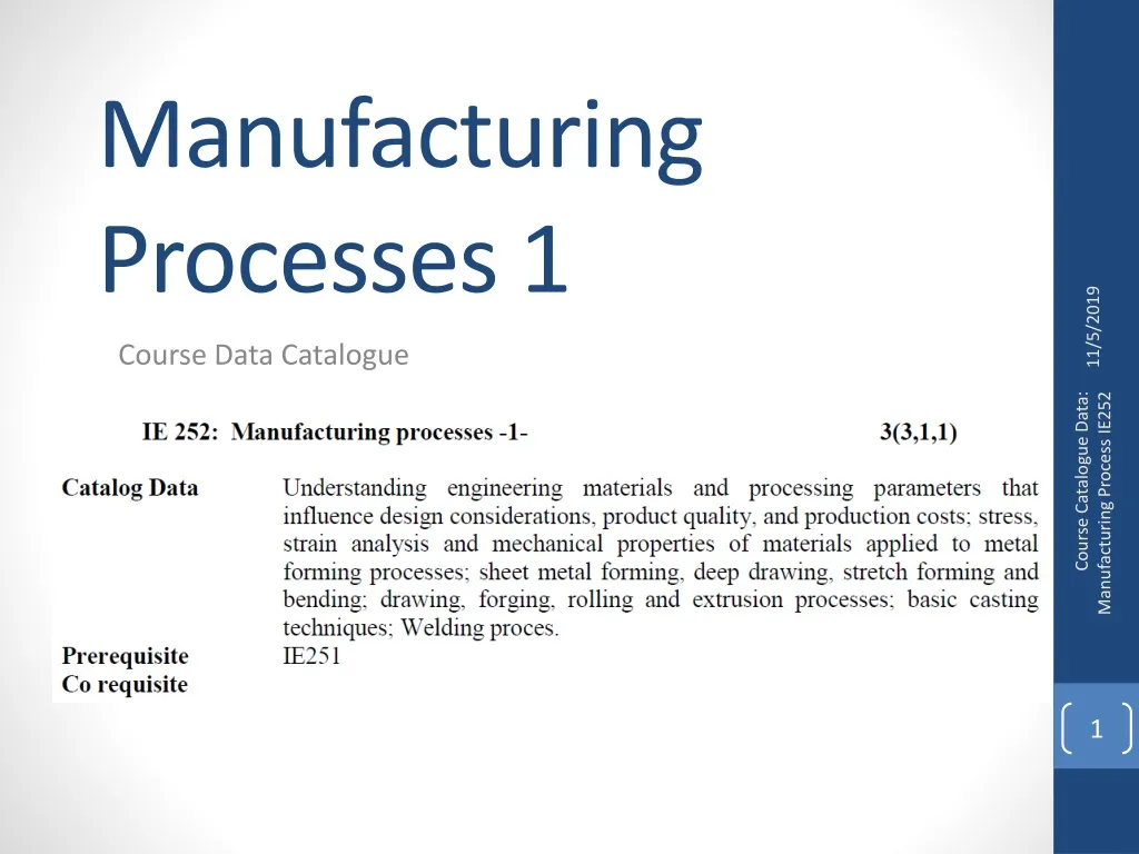 manufacturing processes 1
