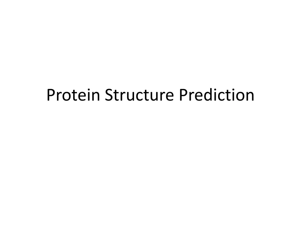 protein structure prediction