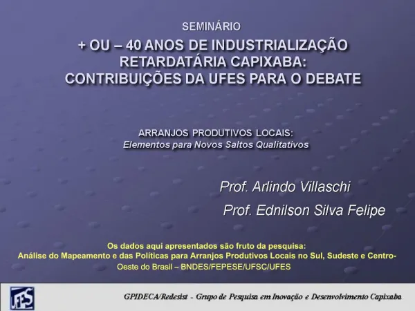 Prof. Ednilson Silva Felipe