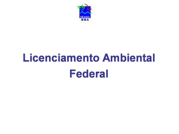 Licenciamento Ambiental Federal