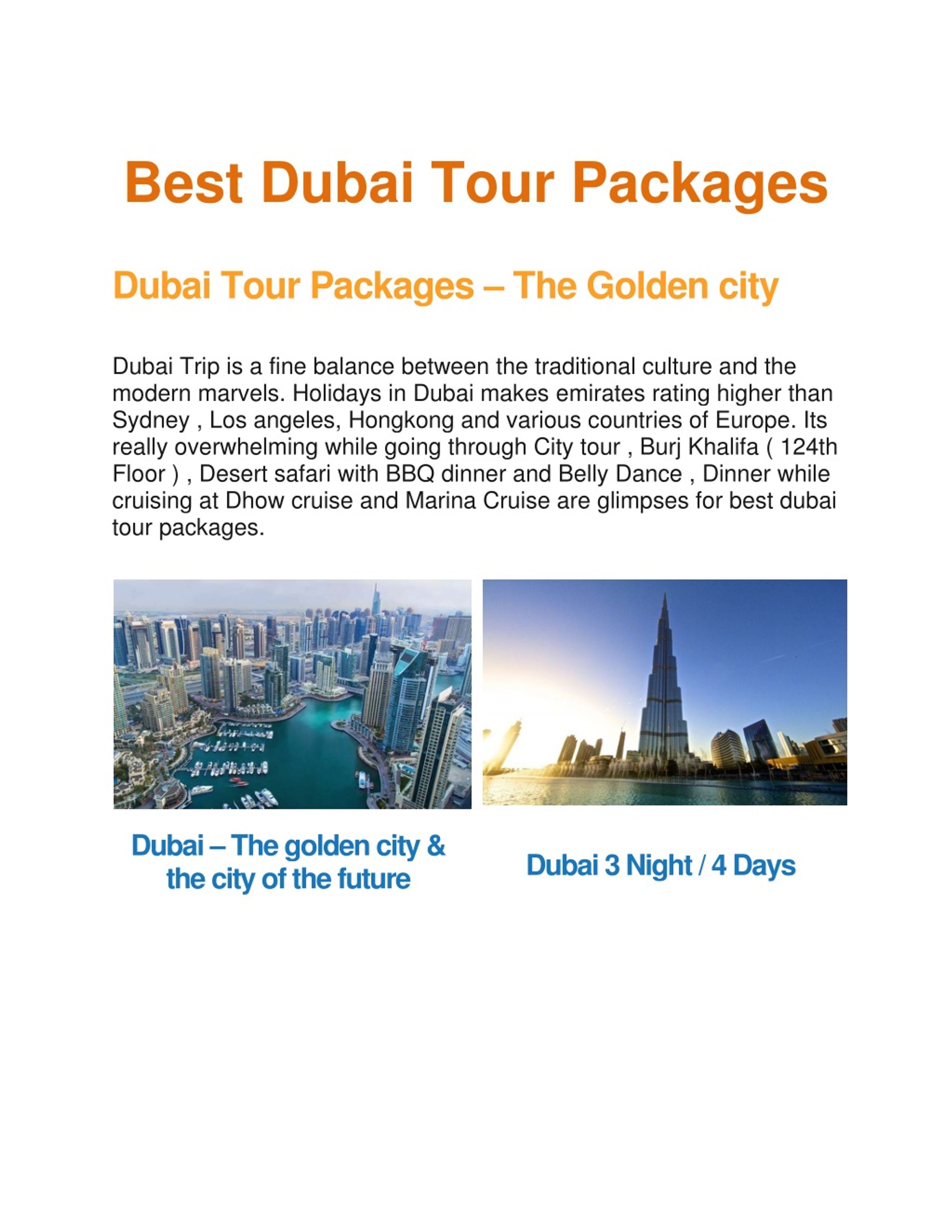 PPT - Best Dubai Tour Packages PowerPoint Presentation, free download ...