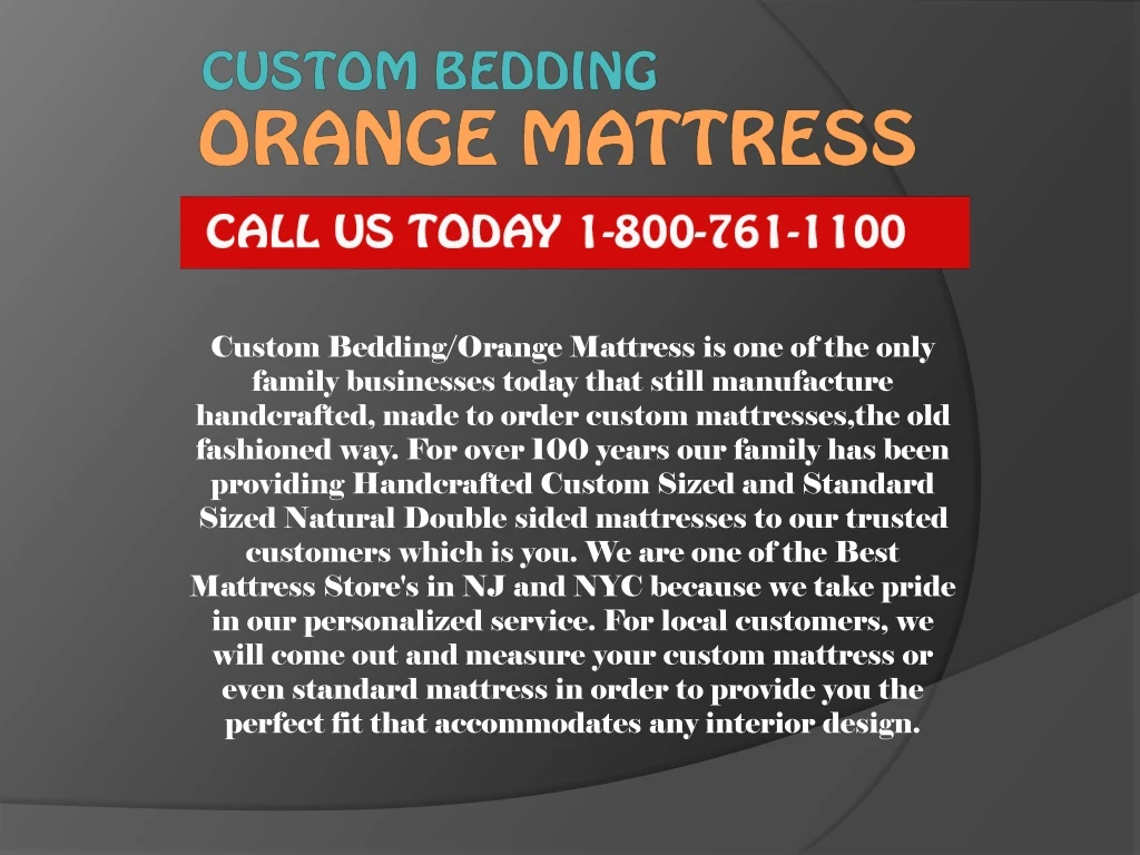 custom bedding orange mattress is one of the only