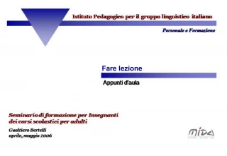 Fare lezione - slide 1