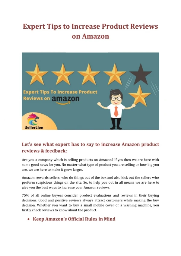 Expert Tips to Increase Product Reviews on Amazon