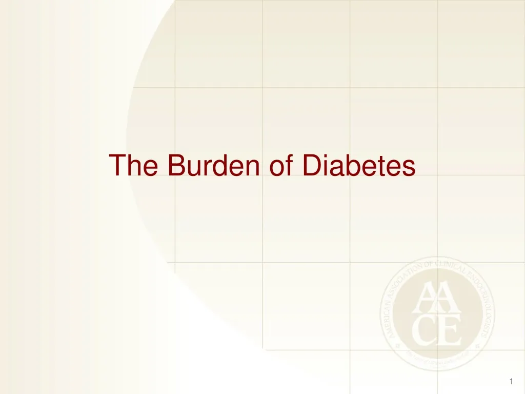 the burden of diabetes