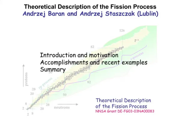 Theoretical Description of the Fission Process Andrzej Baran and Andrzej Staszczak Lublin