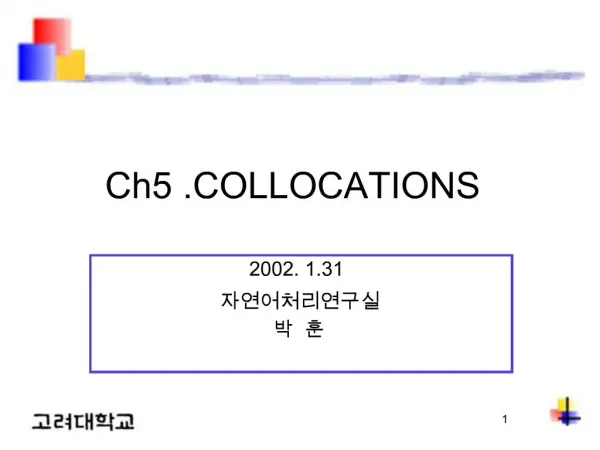 Ch5 .COLLOCATIONS