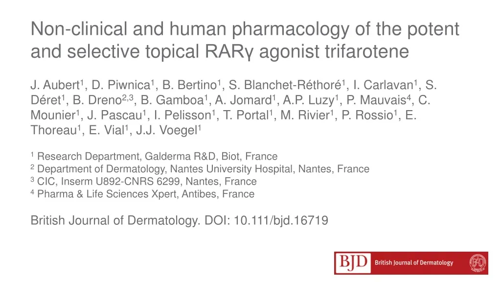 non clinical and human pharmacology of the potent and selective topical rar agonist trifarotene
