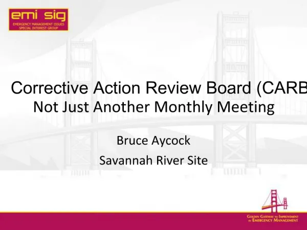 Corrective Action Review Board CARB Not Just Another Monthly Meeting