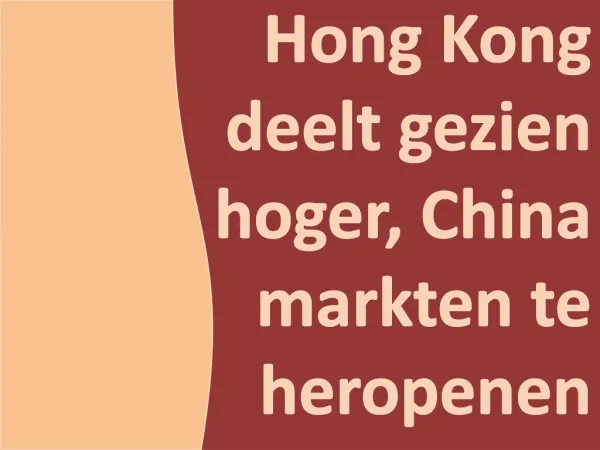 Micron Associates - Hong Kong deelt gezien hoger, China mark