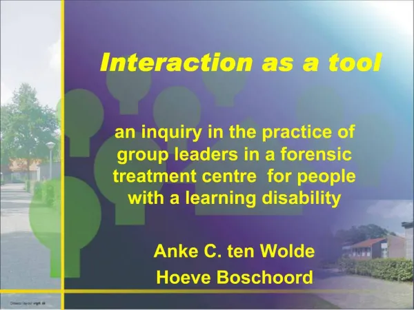 Interaction as a tool