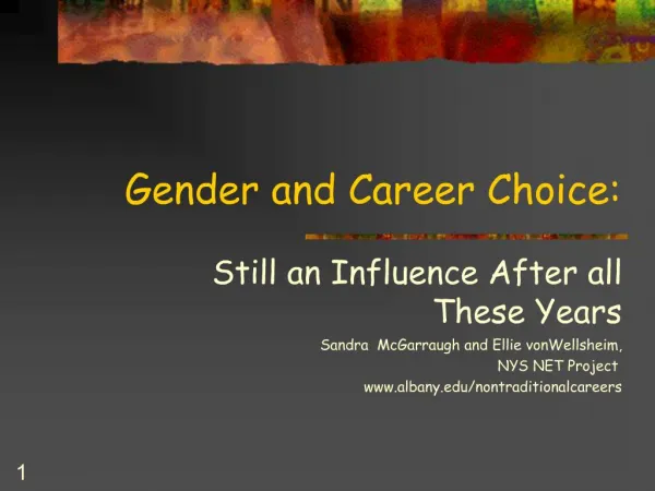 Gender and Career Choice: