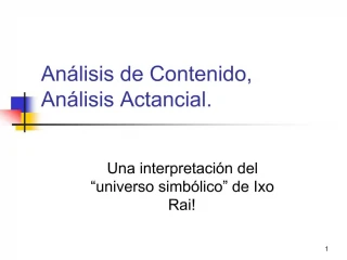 An lisis de Contenido, An lisis Actancial. - slide 1