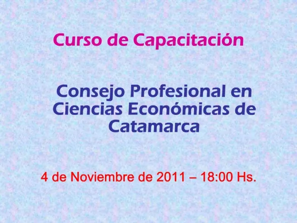 Curso de Capacitaci n