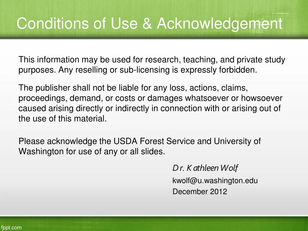 conditions of use acknowledgement