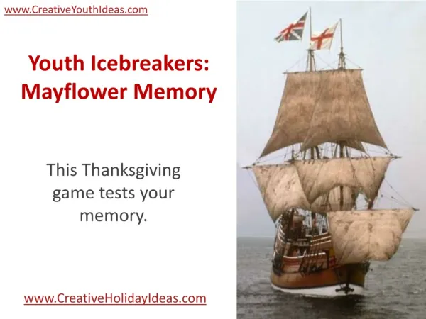 Youth Icebreakers: Mayflower Memory