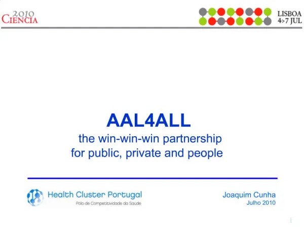 AAL4ALL the win-win-win partnership for public, private and people