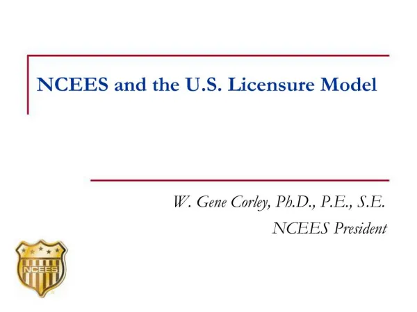 NCEES and the U.S. Licensure Model