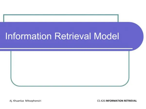 Information Retrieval Model