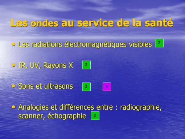 Les ondes au service de la sant