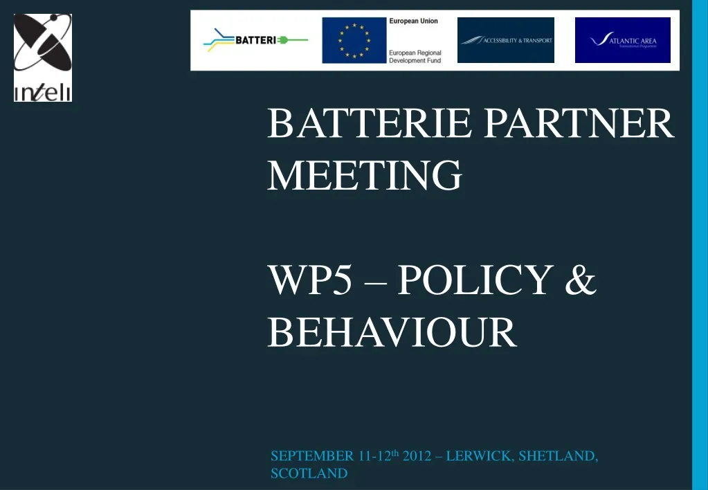 batterie partner meeting wp5 policy behaviour
