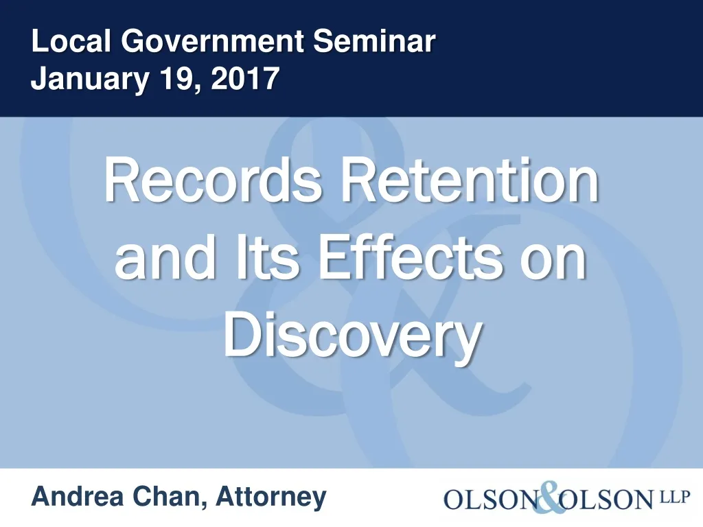 records retention and its effects on discovery