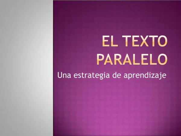 EL TEXTO PARALELO