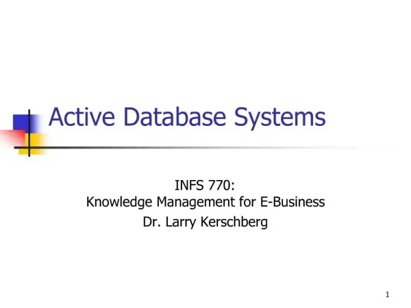 Active Database Systems