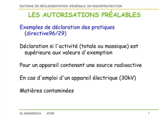 Exemples de d claration des pratiques directive96 - slide 1