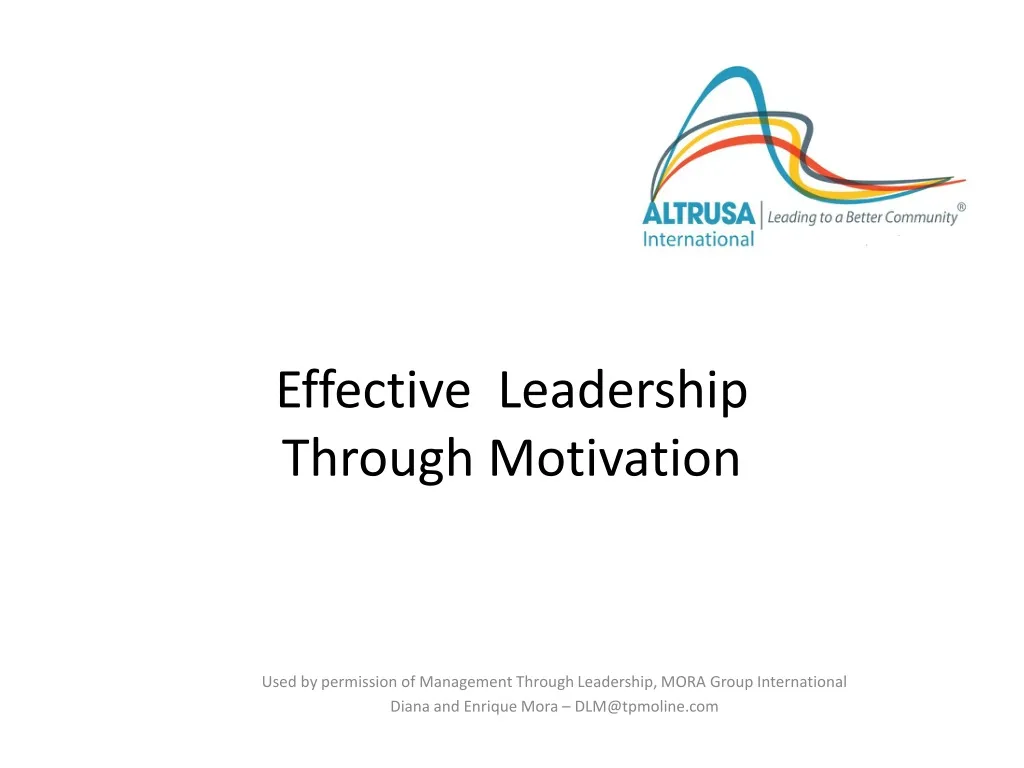 effective leadership through motivation