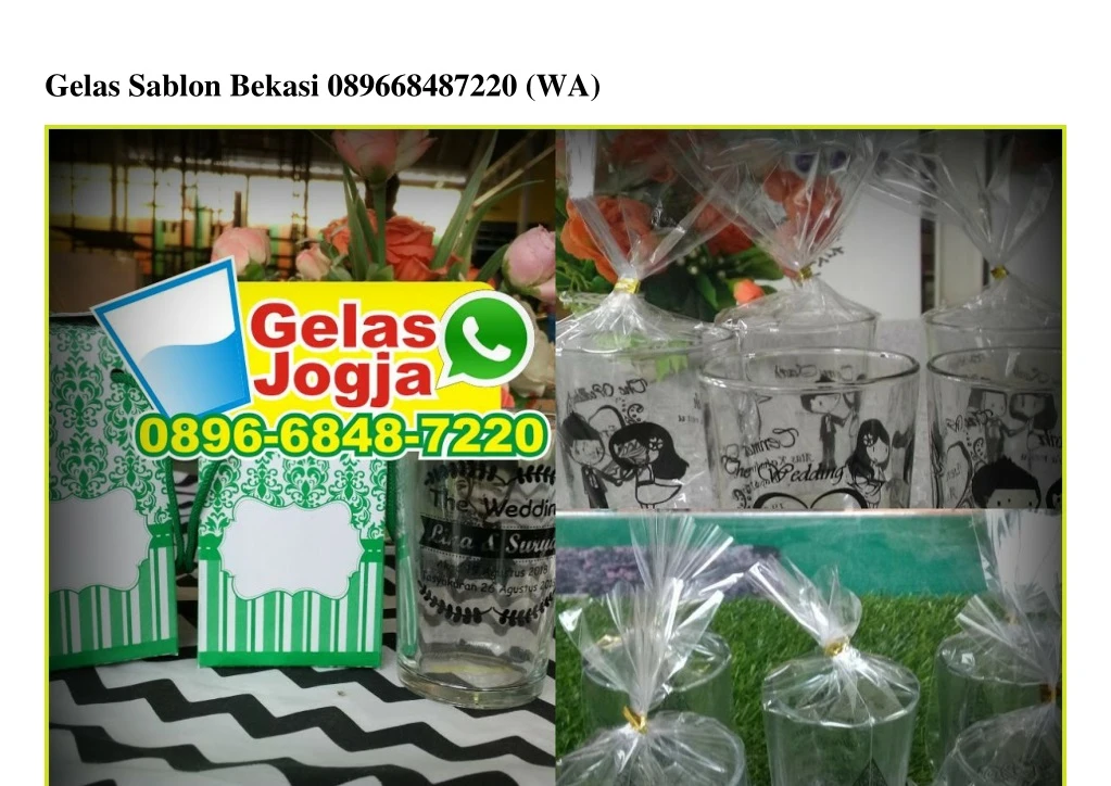 gelas sablon bekasi 089668487220 wa