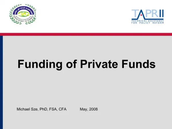 Funding of Private Funds
