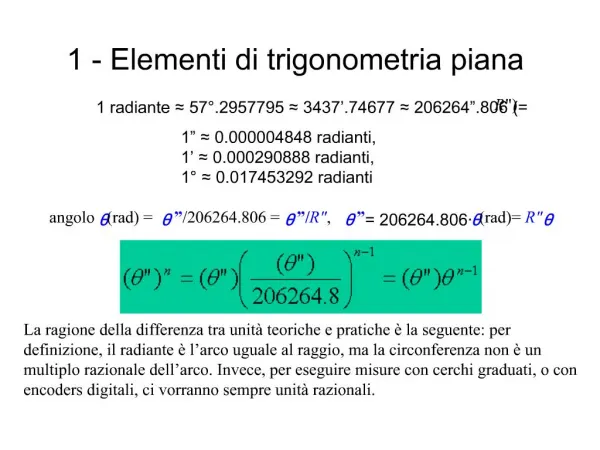1 - Elementi di trigonometria piana
