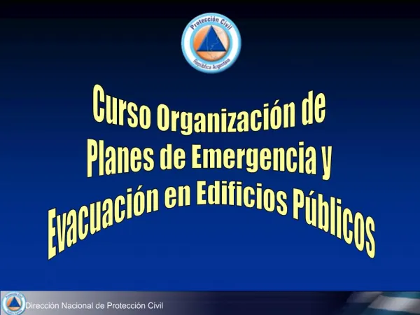 Curso Organizaci n de Planes de Emergencia y Evacuaci n en Edificios P blicos