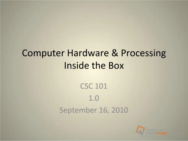 Computer Hardware Processing