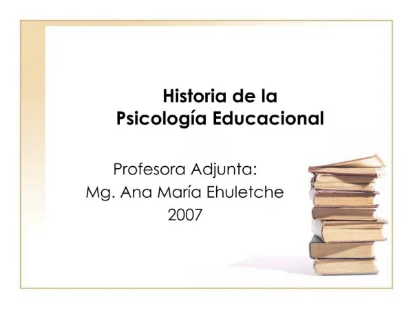 Historia de la Psicolog a Educacional