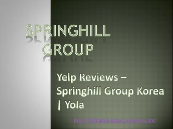 Yelp Reviews – Springhill Group Korea | Yola.com
