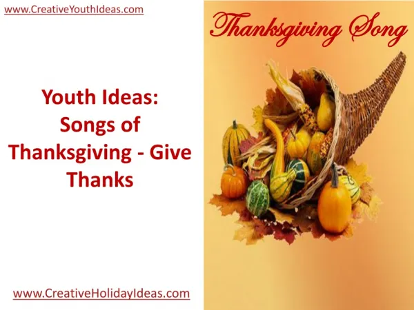 Youth Ideas: Songs of Thanksgiving - Give Thanks
